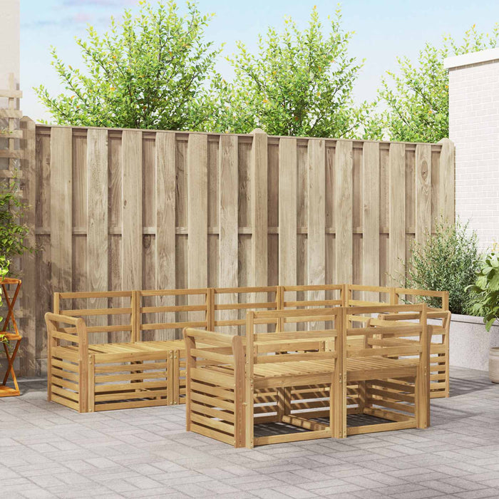 Set de canapele de exterior 7 pcs Alb 249 x 130,5 x 73 cm WALTI