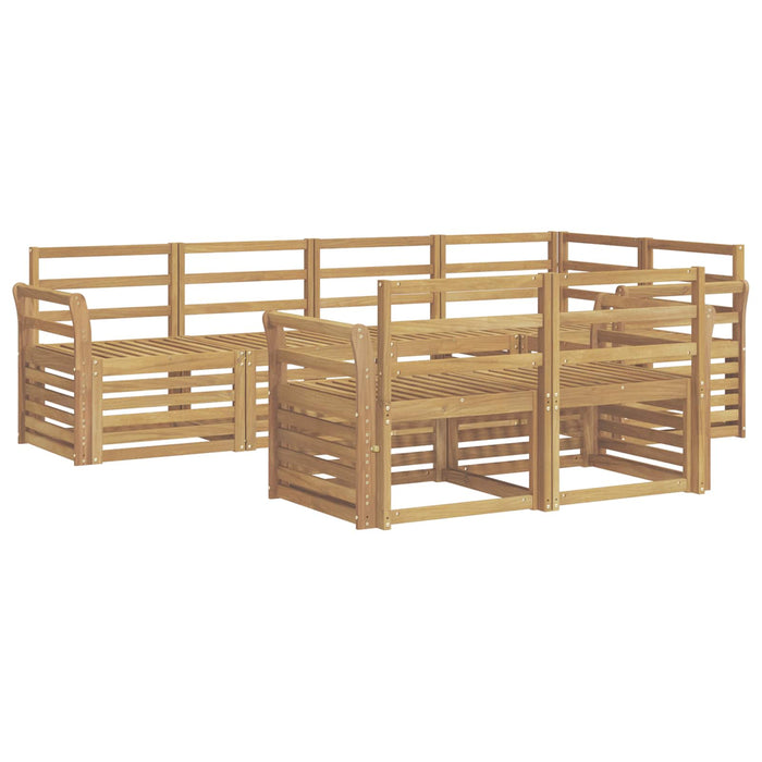 Set de canapele de exterior 7 pcs Alb 249 x 130,5 x 73 cm WALTI