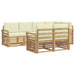 Set de canapele de exterior 7 pcs Alb și crem - WALTI WALTI