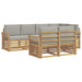 Set de canapele de exterior 7 pcs Alb și gri deschis - WALTI WALTI
