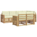 Set de canapele de exterior 7 pcs Alb și crem - WALTI WALTI