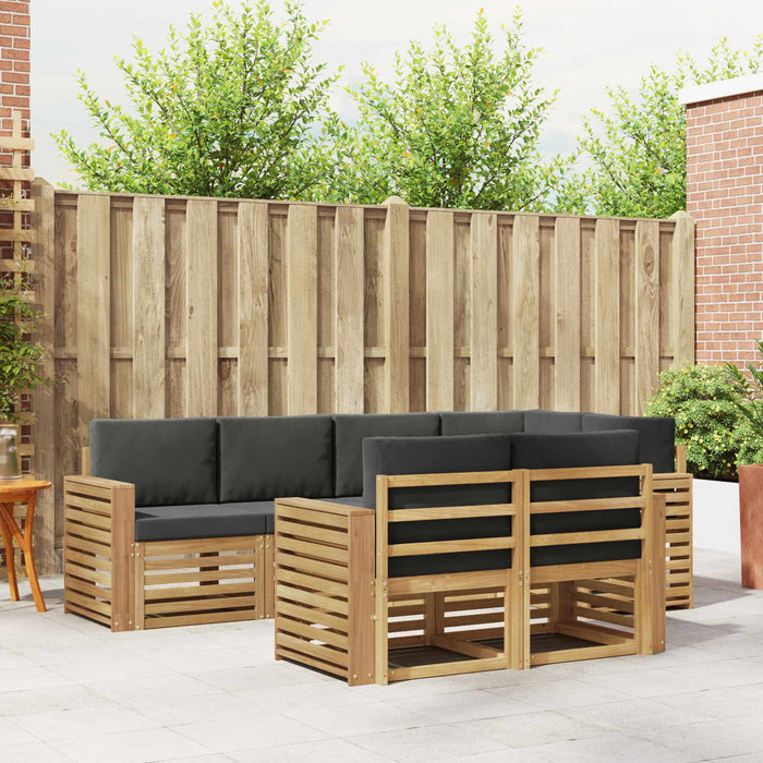 Set de canapele de exterior 7 pcs Alb și antracit WALTI