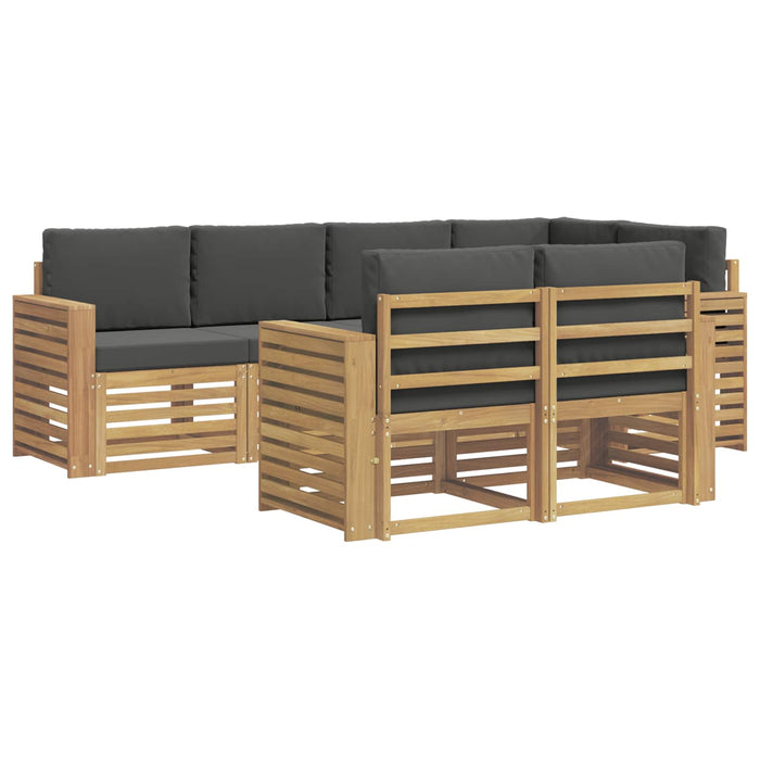 Set de canapele de exterior 7 pcs Alb și antracit WALTI
