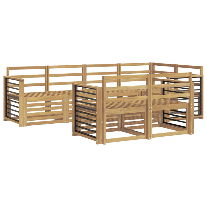 Set de canapele de exterior 7 pcs Alb 247 x 128,5 x 73 cm WALTI