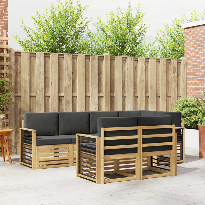Set de canapele de exterior 7 pcs Alb și antracit WALTI