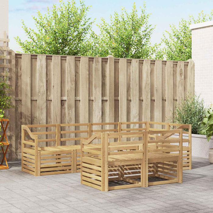 Set de canapele de exterior 7 pcs Alb 245 x 126,5 x 73 cm WALTI
