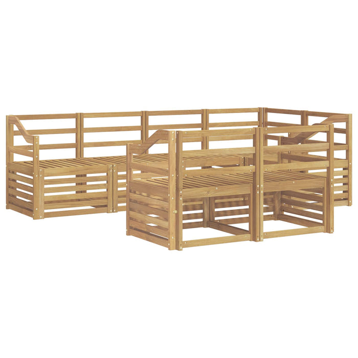 Set de canapele de exterior 7 pcs Alb 245 x 126,5 x 73 cm WALTI