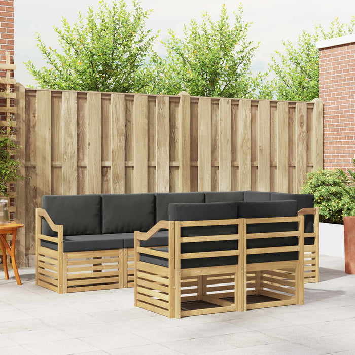 Set de canapele de exterior 7 pcs Alb și antracit WALTI
