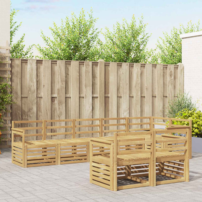 Set de canapele de exterior 8 pcs Alb 306 x 128,5 x 73 cm WALTI