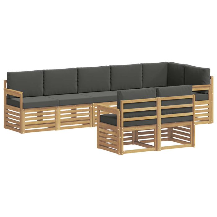Set de canapele de exterior 8 pcs Alb și antracit WALTI