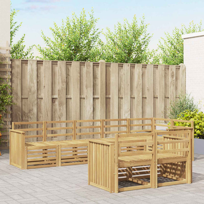 Set de canapele de exterior 8 pcs Alb 306 x 128,5 x 73 cm WALTI