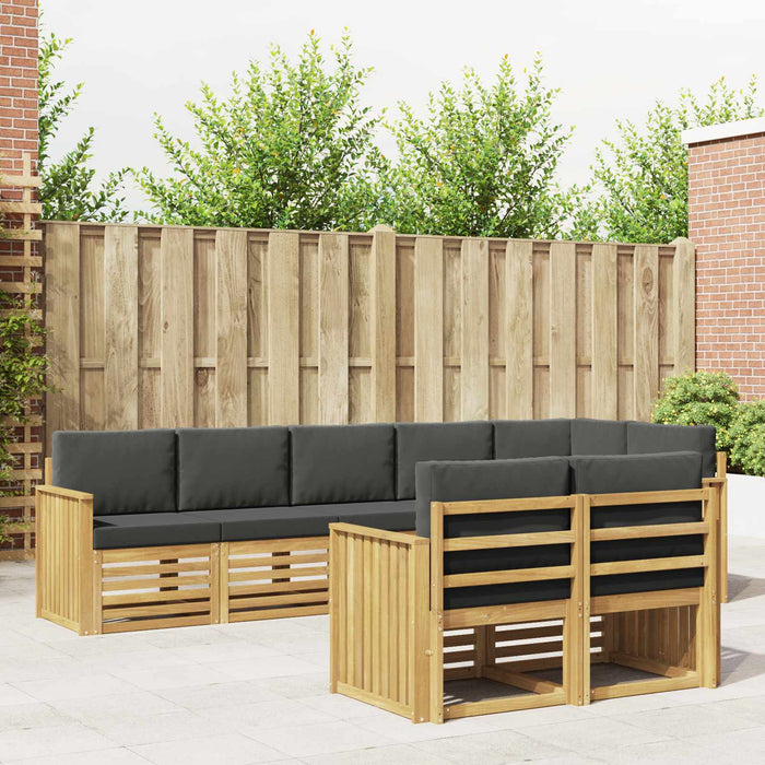 Set de canapele de exterior 8 pcs Alb și antracit WALTI