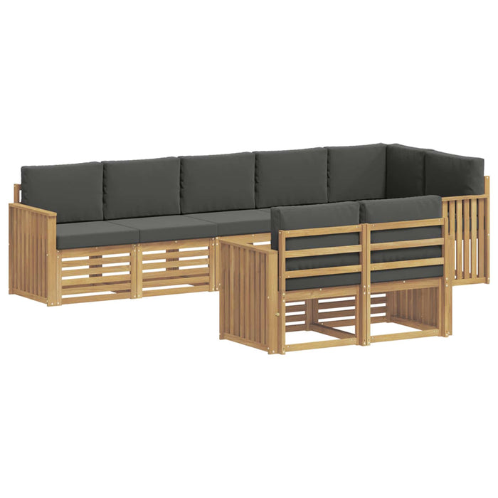 Set de canapele de exterior 8 pcs Alb și antracit WALTI