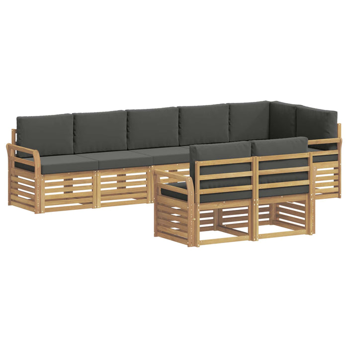Set de canapele de exterior 8 pcs Alb și antracit WALTI