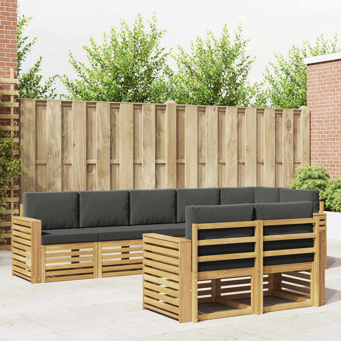 Set de canapele de exterior 8 pcs Alb și antracit WALTI