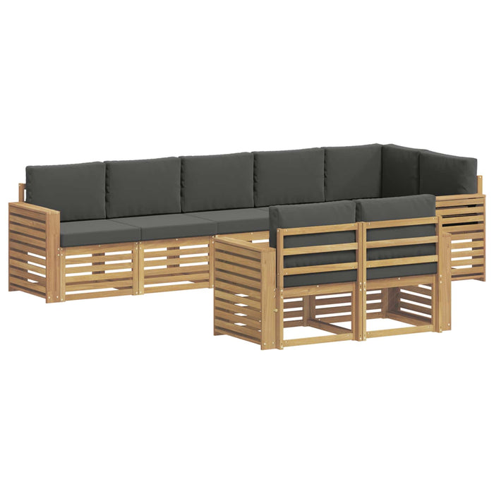 Set de canapele de exterior 8 pcs Alb și antracit WALTI