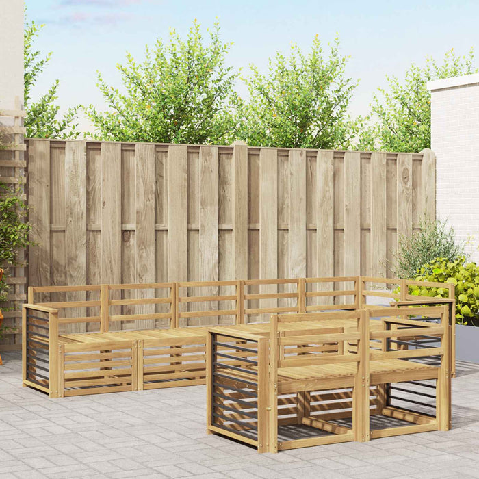 Set de canapele de exterior 8 pcs Alb 306 x 128,5 x 73 cm WALTI