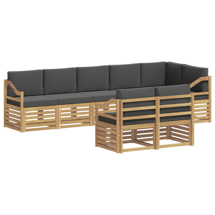Set de canapele de exterior 8 pcs Alb și antracit WALTI