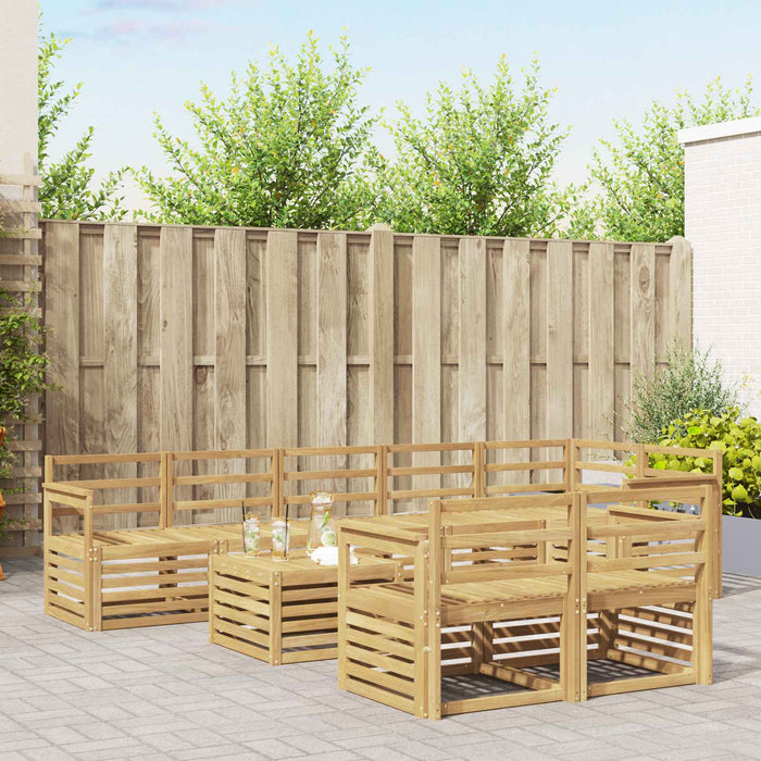 Set de canapele de exterior 9 pcs Alb 59 x 59 x 37 cm WALTI