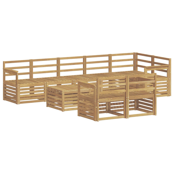 Set de canapele de exterior 9 pcs Alb 59 x 59 x 37 cm WALTI