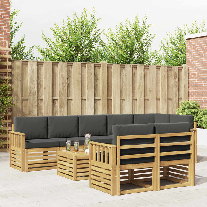 Set de canapele de exterior 8 pcs Alb și antracit WALTI