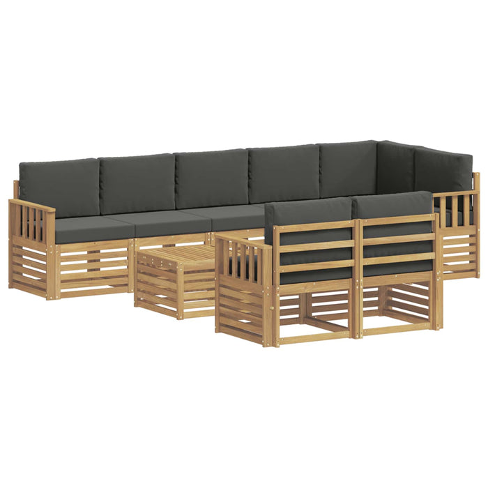 Set de canapele de exterior 8 pcs Alb și antracit WALTI