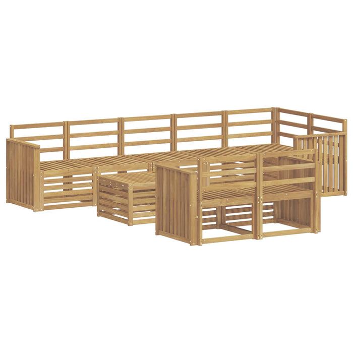 Set de canapele de exterior 9 pcs Alb 59 x 59 x 37 cm WALTI