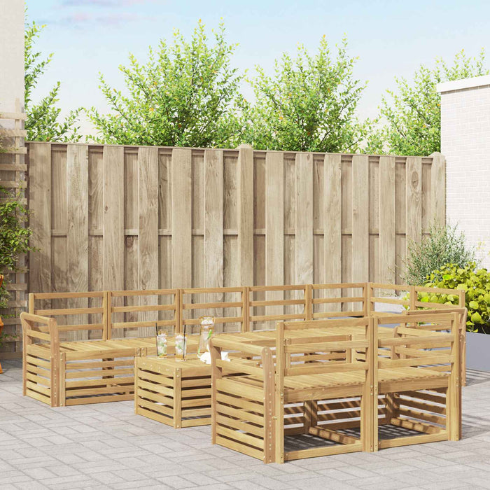 Set de canapele de exterior 9 pcs Alb 59 x 59 x 37 cm WALTI
