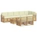 Set de canapele de exterior 9 pcs Alb și crem 59 x 59 x 37 cm - WALTI WALTI