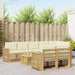 Set de canapele de exterior 9 pcs Alb și crem 59 x 59 x 37 cm - WALTI WALTI