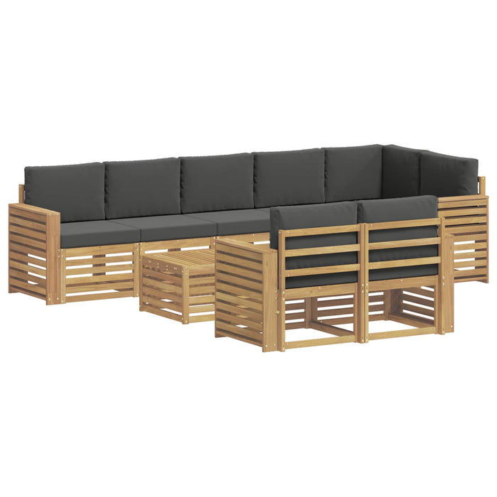 Set de canapele de exterior 9 pcs Alb și antracit WALTI