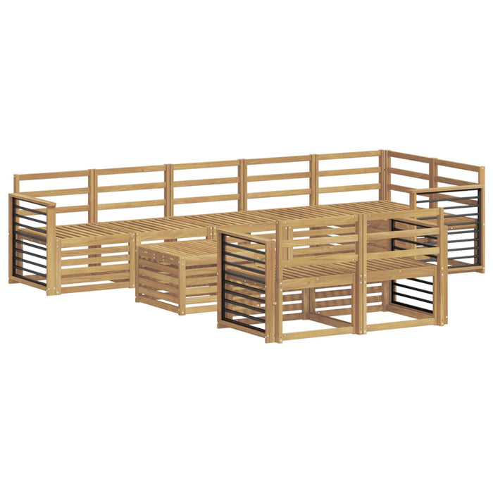 Set de canapele de exterior 9 pcs Alb 59 x 59 x 37 cm WALTI