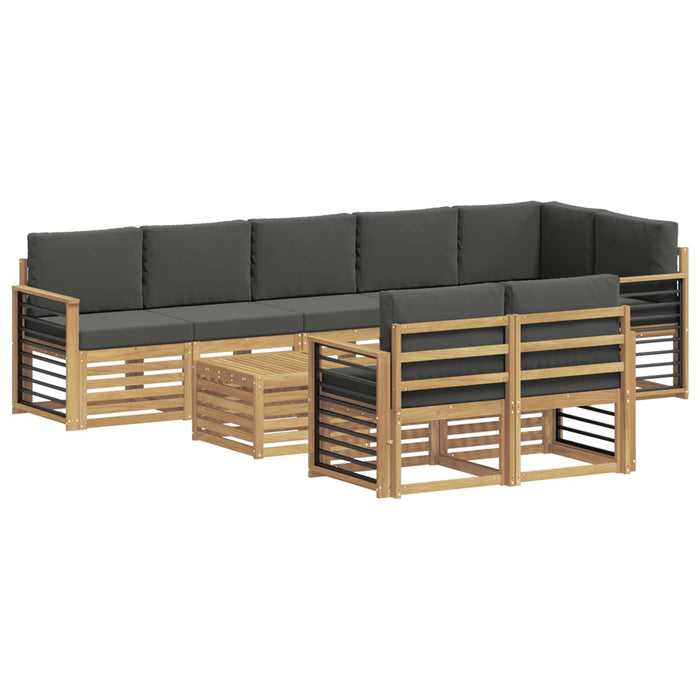 Set de canapele de exterior 8 pcs Alb și antracit WALTI