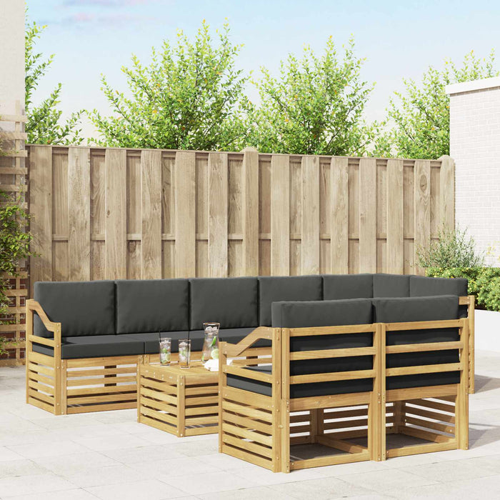 Set de canapele de exterior 8 pcs Alb și antracit WALTI