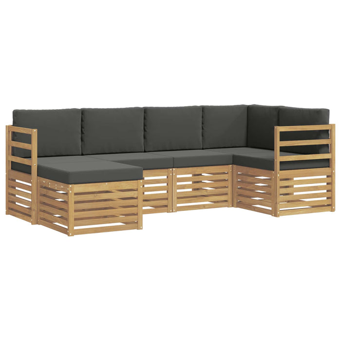 Set de canapele de exterior 6 pcs Alb și antracit Poliester WALTI
