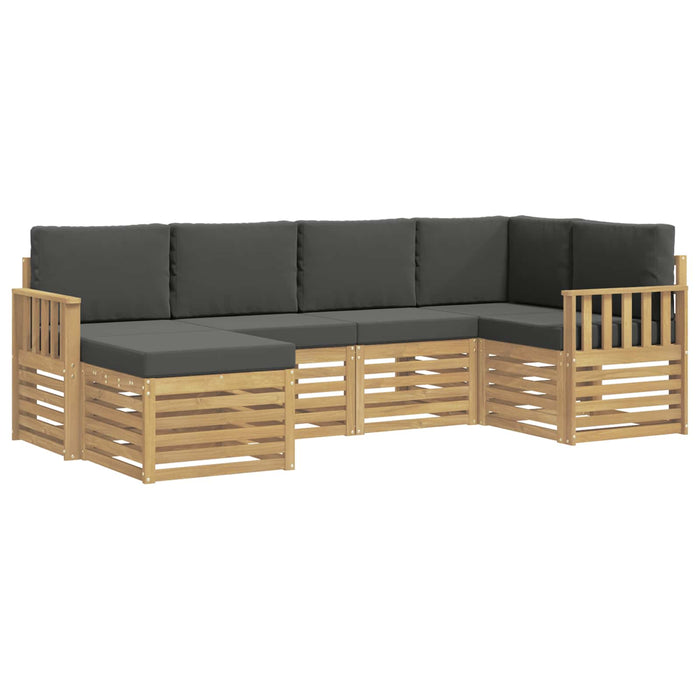 Set de canapele de exterior 6 pcs Alb și antracit Poliester WALTI
