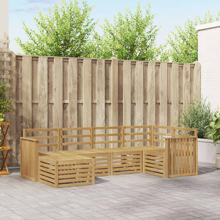 Set de canapele de exterior 6 pcs Alb Poliester WALTI