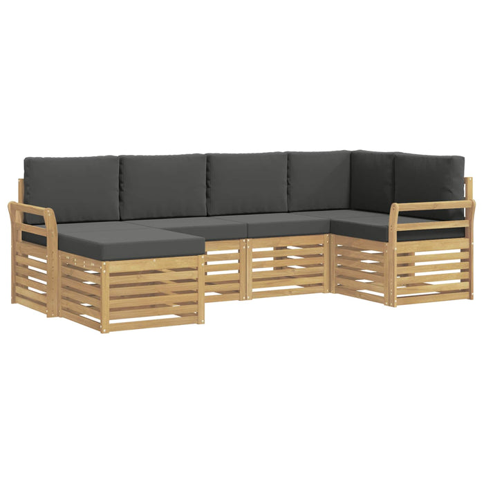 Set de canapele de exterior 6 pcs Alb și antracit Poliester WALTI