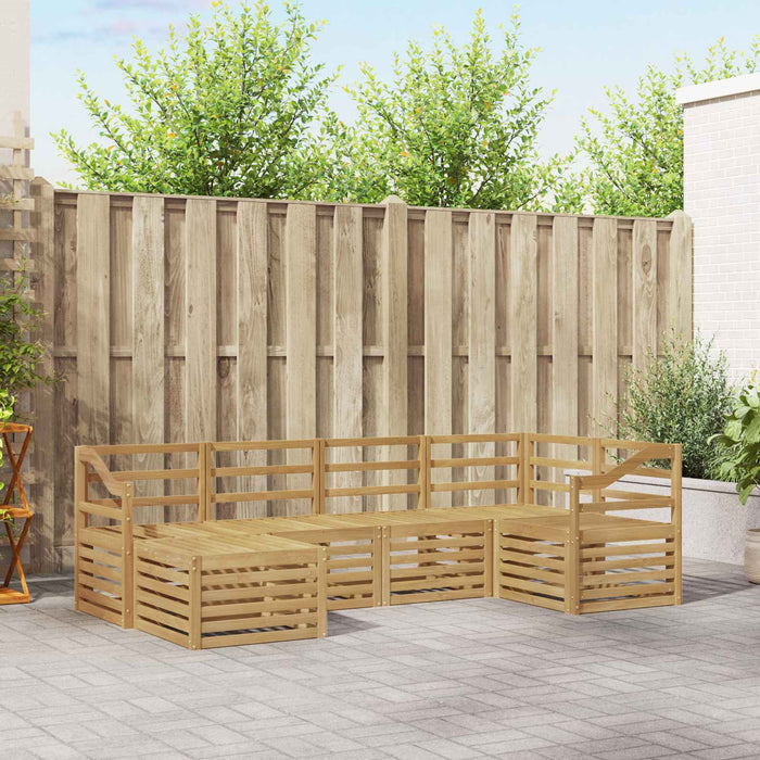 Set de canapele de exterior 6 pcs Alb Poliester WALTI