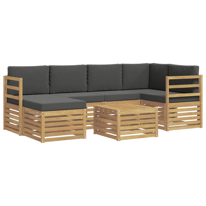 Set de canapele de exterior 7 pcs Alb și antracit Poliester WALTI