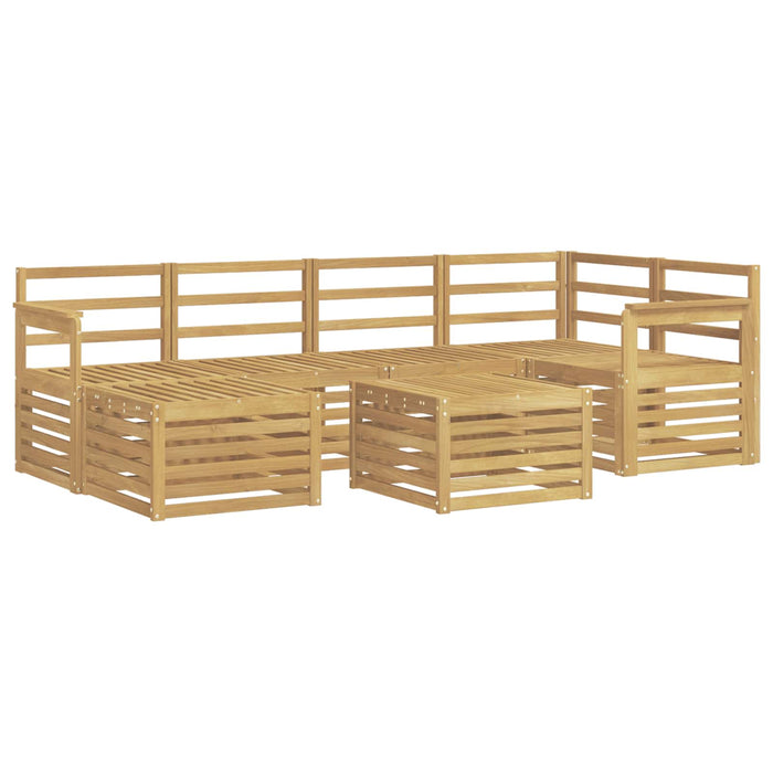 Set de canapele de exterior 7 pcs Alb Poliester WALTI