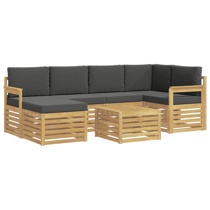 Set de canapele de exterior 7 pcs Alb și antracit Poliester WALTI