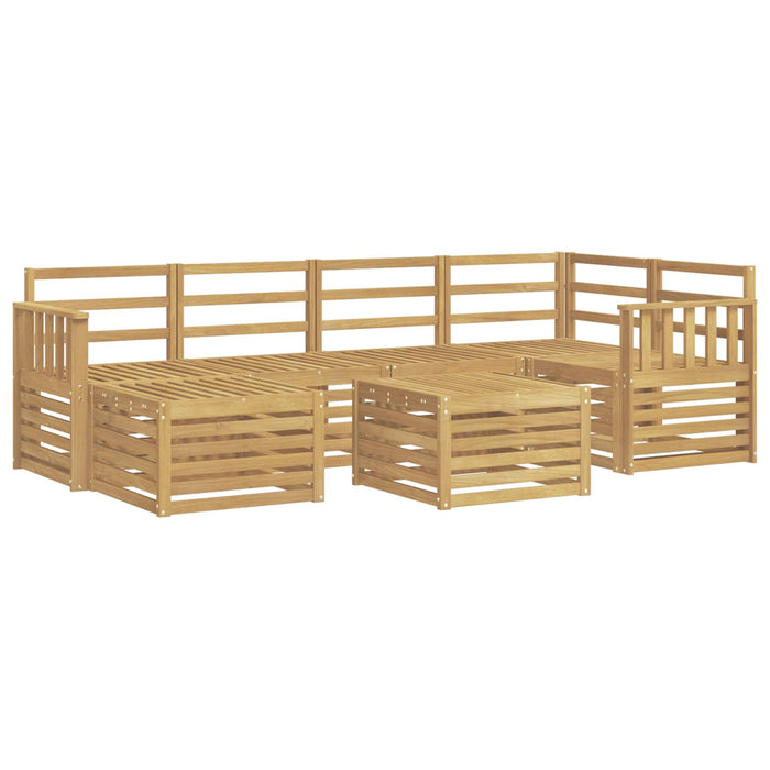 Set de canapele de exterior 7 pcs Alb Poliester WALTI