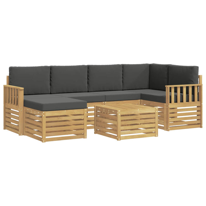 Set de canapele de exterior 7 pcs Alb și antracit Poliester WALTI
