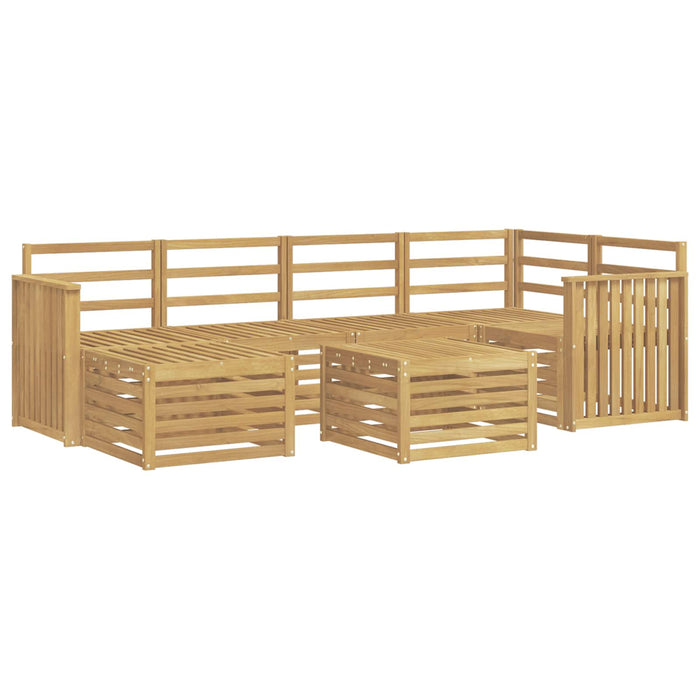 Set de canapele de exterior 7 pcs Alb Poliester WALTI