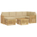 Set de canapele de exterior 7 pcs Alb și Bej Poliester - WALTI WALTI