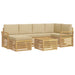 Set de canapele de exterior 7 pcs Alb și Bej Poliester - WALTI WALTI
