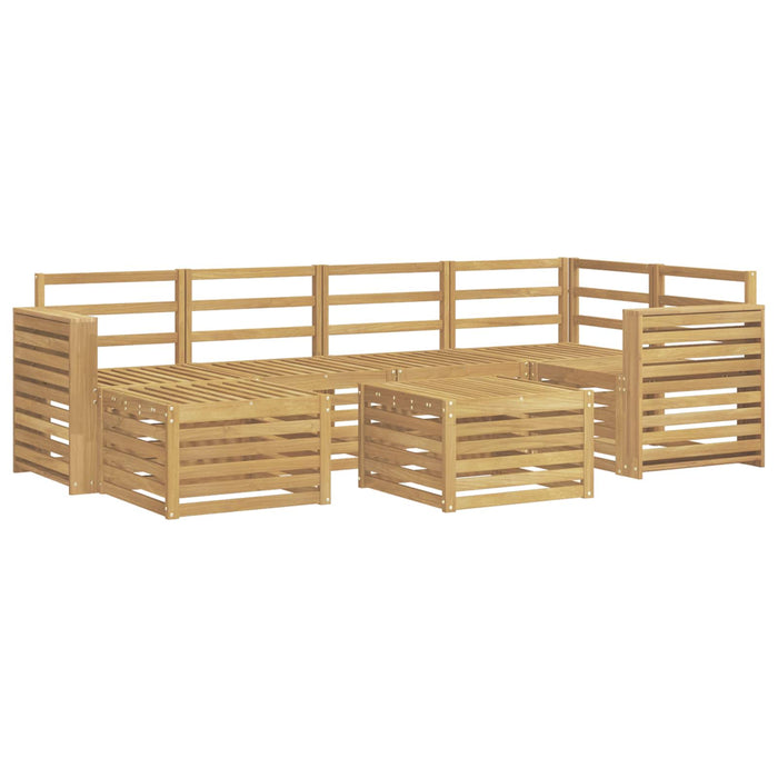 Set de canapele de exterior 7 pcs Alb Poliester WALTI