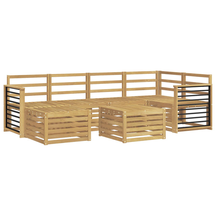 Set de canapele de exterior 7 pcs Alb Poliester WALTI