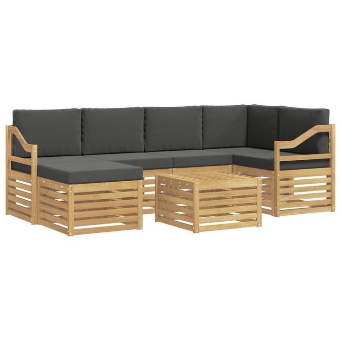 Set de canapele de exterior 7 pcs Alb și antracit Poliester WALTI